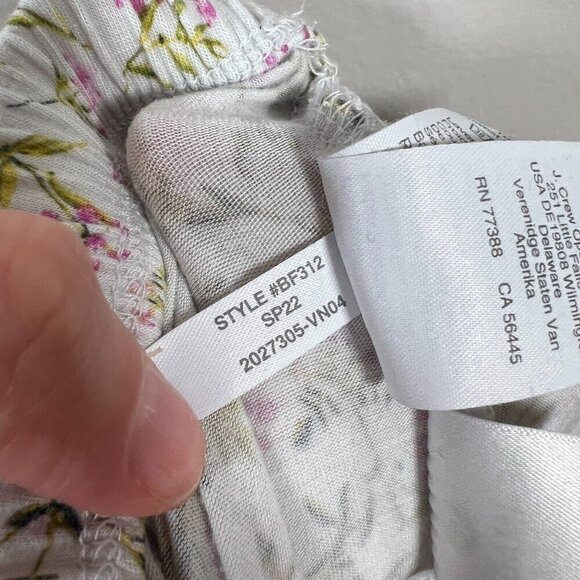 J.Crew Eco Dreamiest Short-Sleeve Pajama Set Size XXS Meadow Floral Lounge - Picture 14 of 14
